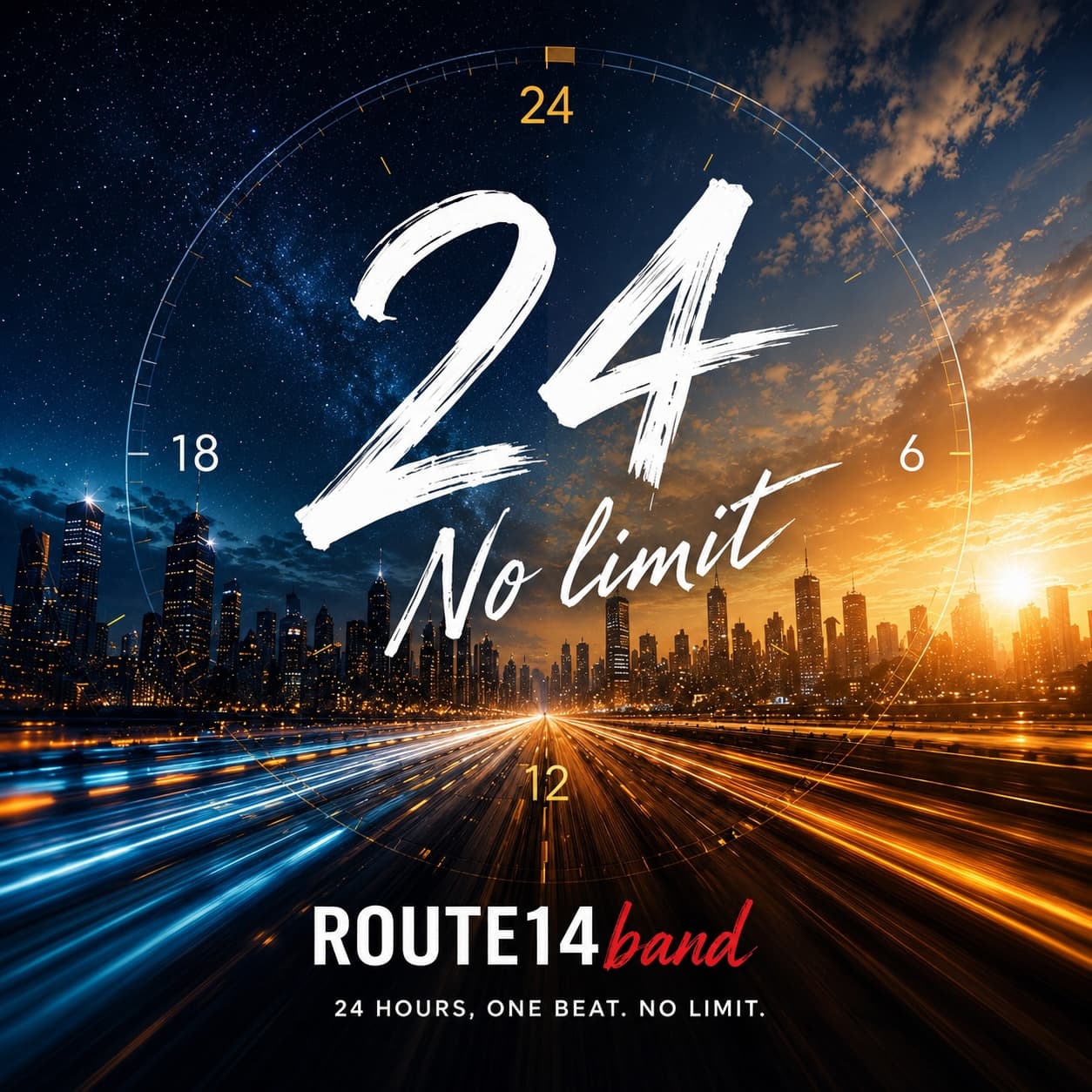 ROUTE14band ニューアルバム「24 No Limit」ジャケット